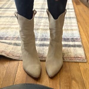 Madewell Tan Suede Western Boot